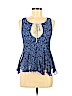 Free People 100% Cupro Blue Sleeveless Blouse Size XS - photo 1