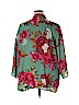 Collective Concepts 100% Polyester Green Kimono Size 2X - photo 2