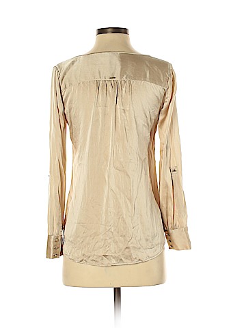 White House Black Market Long Sleeve Silk Top (view 2)