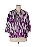 St. John's Bay 100% Cotton Purple 3/4 Sleeve Top Size 2X - photo 1