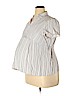 Motherhood White Short Sleeve Blouse Size 1X - photo 1