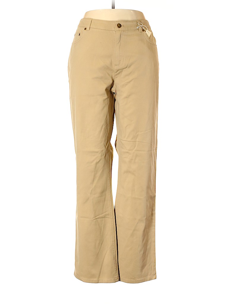 Jones New York Sport 100% Cotton Tan Khakis Size 16 - photo 1