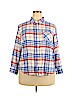 Ava & Viv 100% Rayon Blue Long Sleeve Button-Down Shirt Size 2X - photo 1
