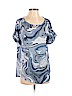 MICHAEL Michael Kors 100% Polyester Blue Short Sleeve Blouse Size M - photo 1