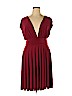 White House Black Market Burgundy Casual Dress Size 14 - photo 1