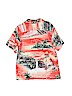RJC 100% Rayon Red Short Sleeve Button-Down Shirt Size 8 - photo 2
