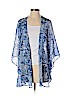 Forever 21 100% Polyester Blue Kimono Size S - photo 1