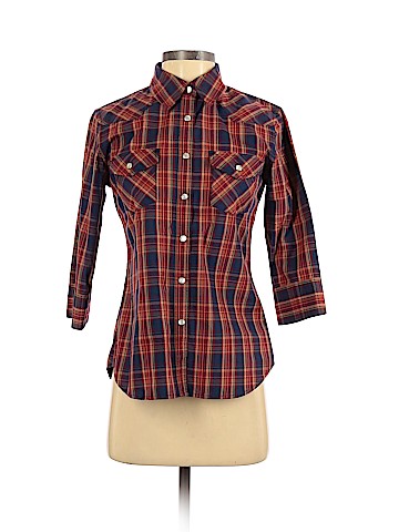 Adriano Goldschmied 3/4 Sleeve Button-Down Shirt (view 1)