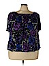 MICHAEL Michael Kors 100% Lyocell Purple Short Sleeve Top Size 2X - photo 1