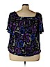 MICHAEL Michael Kors 100% Lyocell Purple Short Sleeve Top Size 2X - photo 2