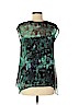 Reiss 100% Silk Green Short Sleeve Silk Top Size 8 - photo 2