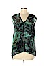 Reiss 100% Silk Green Short Sleeve Silk Top Size 8 - photo 1