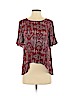 Forever 21 100% Rayon Burgundy Short Sleeve Blouse Size XS - photo 1