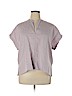 Everlane 100% Linen Purple Short Sleeve Blouse Size 16 - photo 1