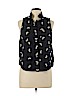 HD in Paris 100% Cotton Black Sleeveless Button-Down Shirt Size 10 - photo 1