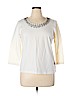 Ruby Rd. Ivory Long Sleeve Top Size XL - photo 1