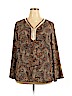 Faded Glory 100% Polyester Brown Long Sleeve Blouse Size 18 - 20 - photo 1