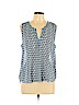 American Eagle Outfitters 100% Polyester Blue Sleeveless Blouse Size L - photo 1