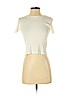 Zara 100% Cotton Ivory Short Sleeve Top Size S - photo 1