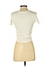 Zara 100% Cotton Ivory Short Sleeve Top Size S - photo 2