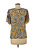 Ann Taylor LOFT 100% Rayon Yellow Short Sleeve Blouse Size M (petite) - photo 2