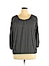 Chelsea & Theodore 100% Rayon Black Long Sleeve Top Size XL - photo 1