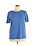 Ann Taylor Factory Blue Short Sleeve T-Shirt Size XL - photo 1