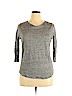 Ann Taylor LOFT 100% Linen Gray 3/4 Sleeve Top Size XL - photo 1