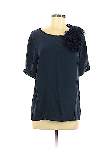 ADAM by Adam Lippes Short Sleeve Silk Top (view 1)