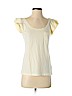H&M 100% Cotton Ivory Short Sleeve Blouse Size S - photo 1