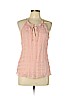 HD in Paris 100% Silk Pink Sleeveless Silk Top Size 12 - photo 1