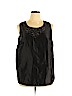 Roaman's 100% Polyester Black Sleeveless Blouse Size 16 - photo 1