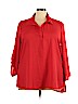 Derek Heart 100% Polyester Red Long Sleeve Blouse Size 3X - photo 1