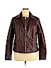 a.n.a. A New Approach 100% Polyurethane Burgundy Faux Leather Jacket Size XL - photo 1