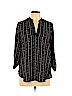 Lush 100% Polyester Black Long Sleeve Blouse Size L - photo 1