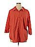 Worthington 100% Cotton Orange Long Sleeve Button-Down Shirt Size 3X - photo 1