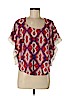 Takara 100% Polyester Red Short Sleeve Blouse Size M - photo 1