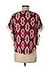 Takara 100% Polyester Red Short Sleeve Blouse Size M - photo 2