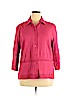 Christopher & Banks Pink Long Sleeve Button-Down Shirt Size XL - photo 1