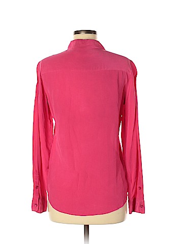 Equipment Long Sleeve Silk Top (view 2)