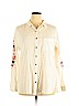 Sonoma Goods for Life 100% Cotton Ivory Long Sleeve Button-Down Shirt Size XL - photo 1