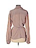 Gold Hawk 100% Silk Tan Long Sleeve Silk Top Size M - photo 2