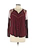 American Eagle Outfitters 100% Rayon Burgundy Long Sleeve Blouse Size XS - photo 1