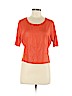 BCBGMAXAZRIA 100% Polyester Orange Short Sleeve Blouse Size XS - photo 1