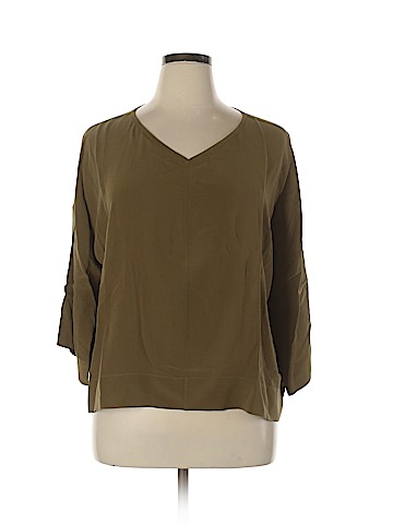 Everlane 3/4 Sleeve Silk Top (view 1)