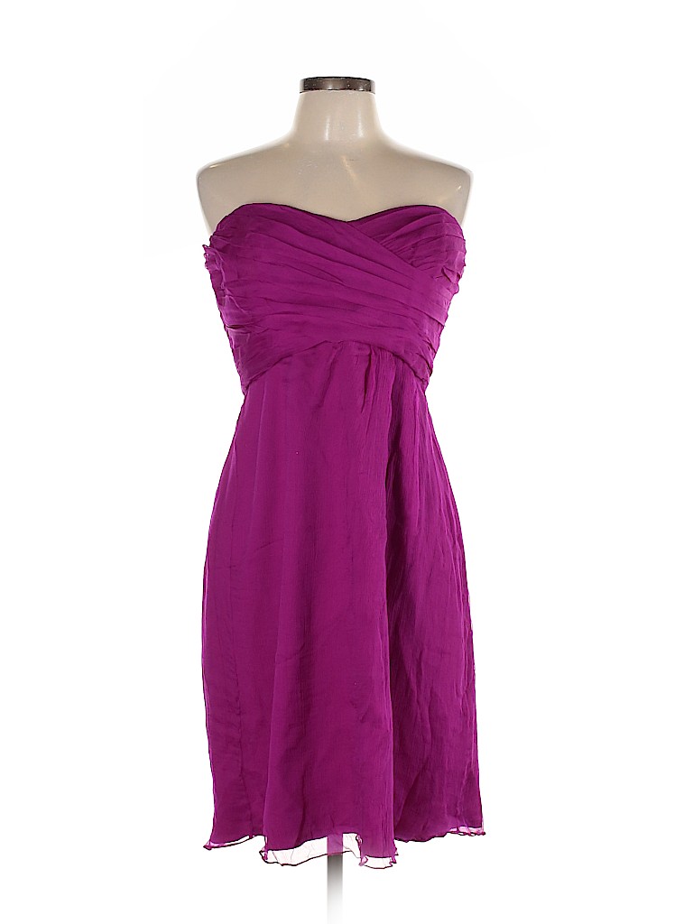 Amsale 100% Silk Purple Cocktail Dress Size 14 - photo 1