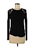 H&M 100% Viscose Black Long Sleeve Top Size M - photo 1