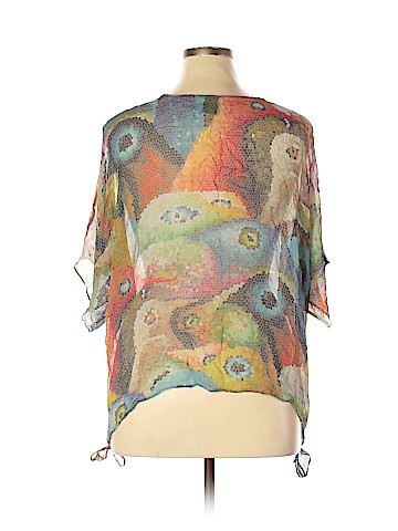 Assorted Brands Short Sleeve Silk Top (view 2)