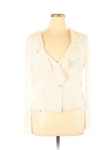 Armani Collezioni Long Sleeve Silk Top (view 1)