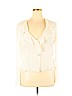 Armani Collezioni 100% Silk Ivory Long Sleeve Silk Top Size 16 - photo 1